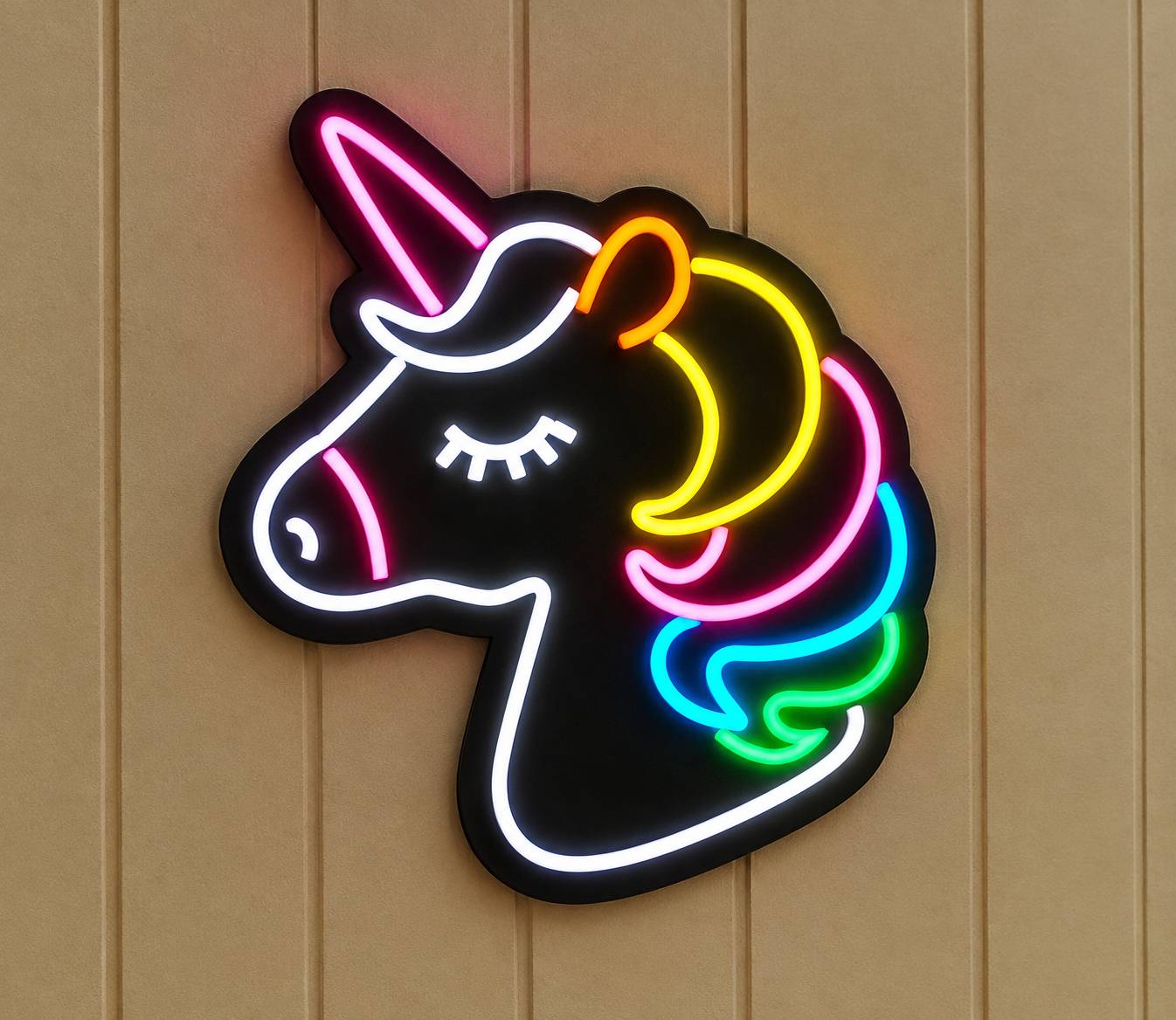 Multicolor Neon Unicorn Wall Sign_compressed نئون طرح یونی کورن - Image 1