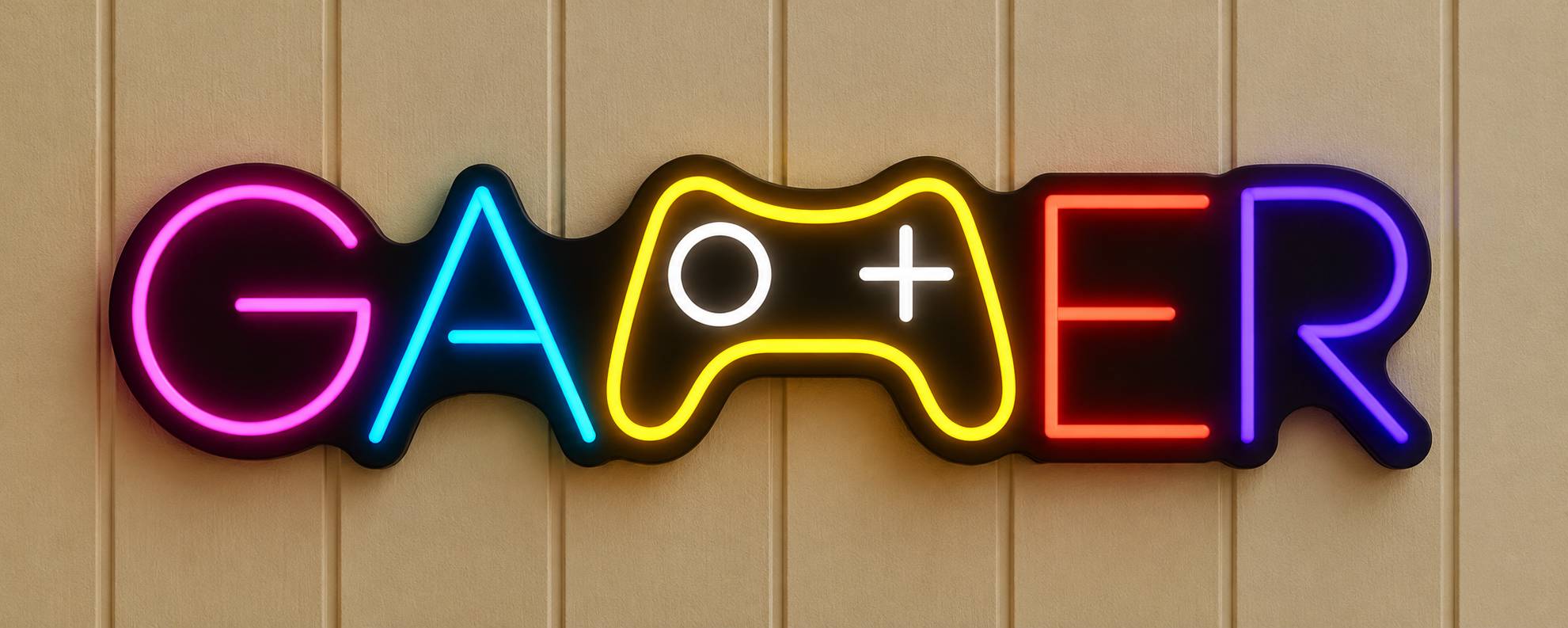 Vibrant Gamer Neon Wall Sign_compressed نئون طرح Game - Image 1